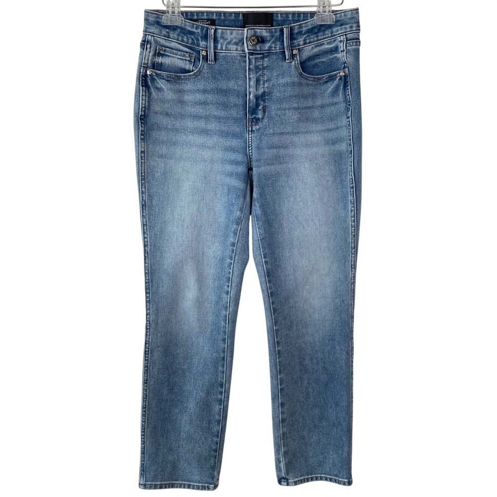 White House Black Market High-Rise Straight Sculpt Jeans Blue Medium Wash Size 6